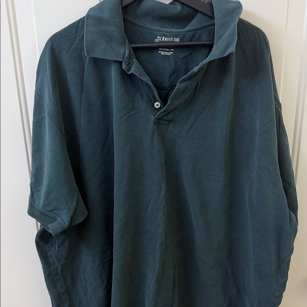 St. John's Bay Men's Forest Green Polo Shirt